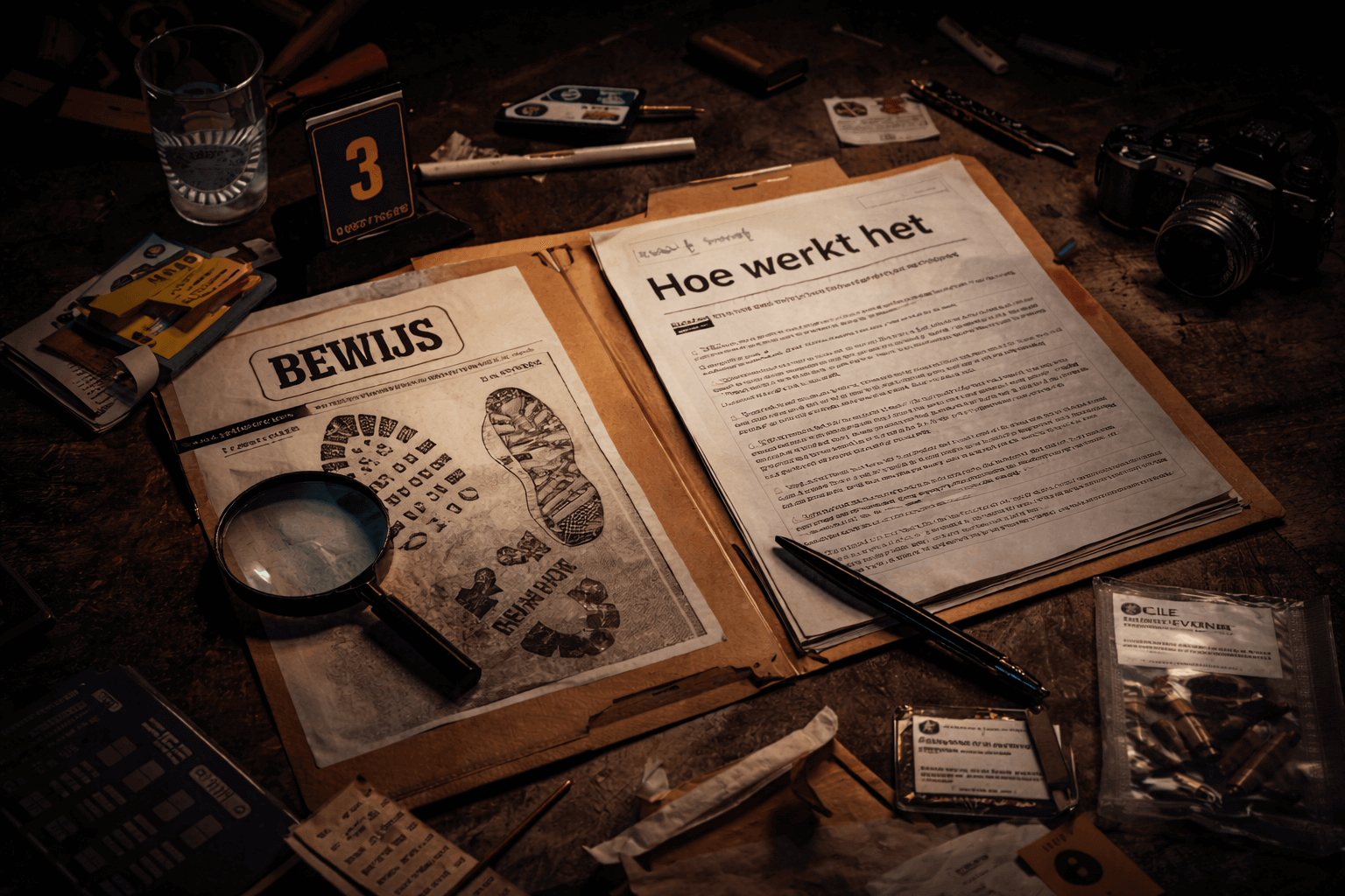 Hoe werkt het - moordspel stap voor stap